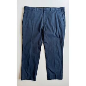 THEORY Chino Pants Mens 38x24 (Hemmed) Tapered Blue‎ Cropped Flat Front=
